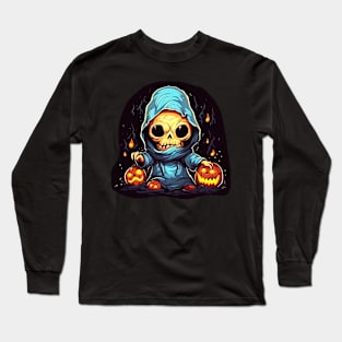 Eerie Halloween Ghoul Art - Spooky Season Delight Long Sleeve T-Shirt